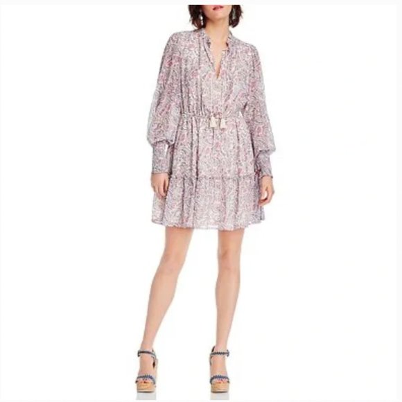 NEW LINI ivory opal smocked dress size XS multi - Picture 2 of 12